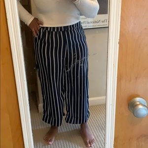 cropped striped pants